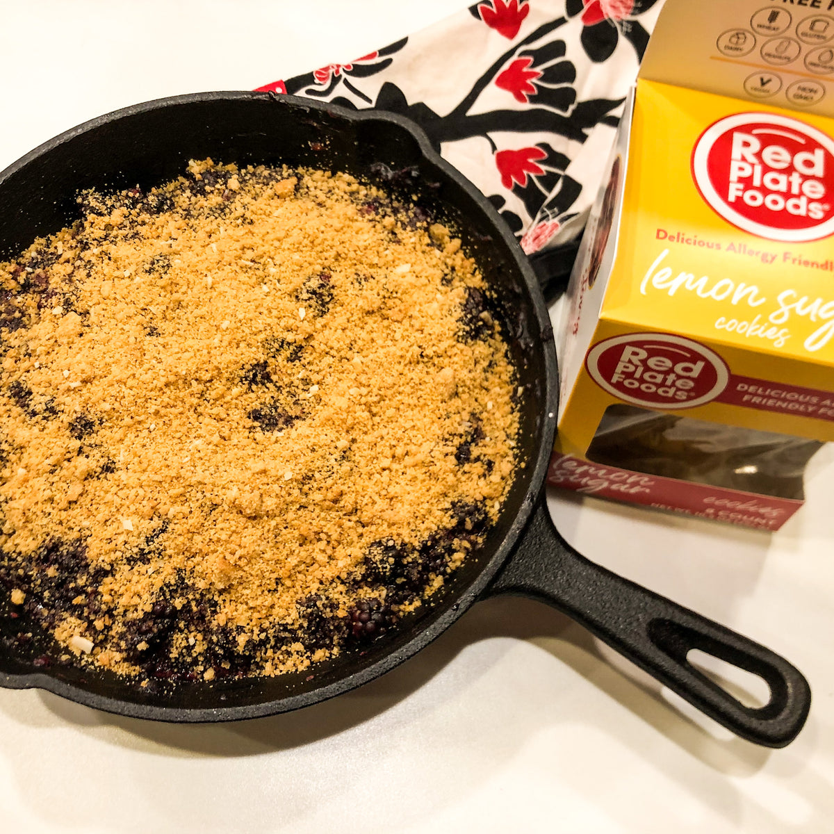 Easy Berry Cookie Cobbler | Vegan + Gluten Free + Top 12 Allergen Free – RedPlateFoods